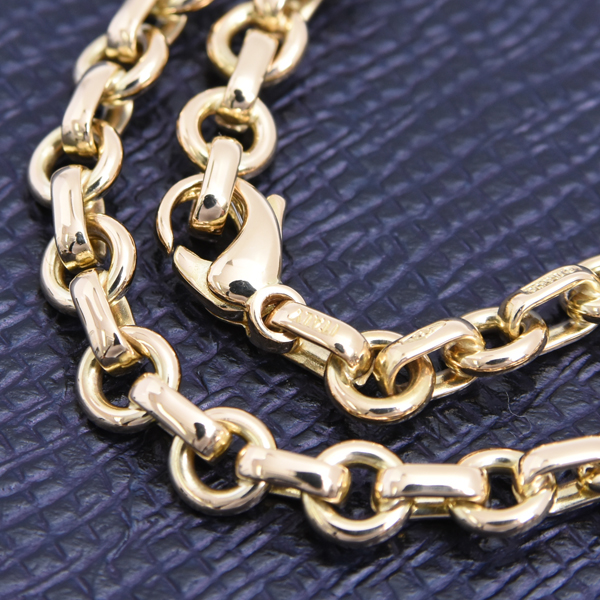 ティファニー ブレス ユニセックス ドーナツリンク チェーン ブレスレット イエローゴールド TIFFANY 750YG 中古