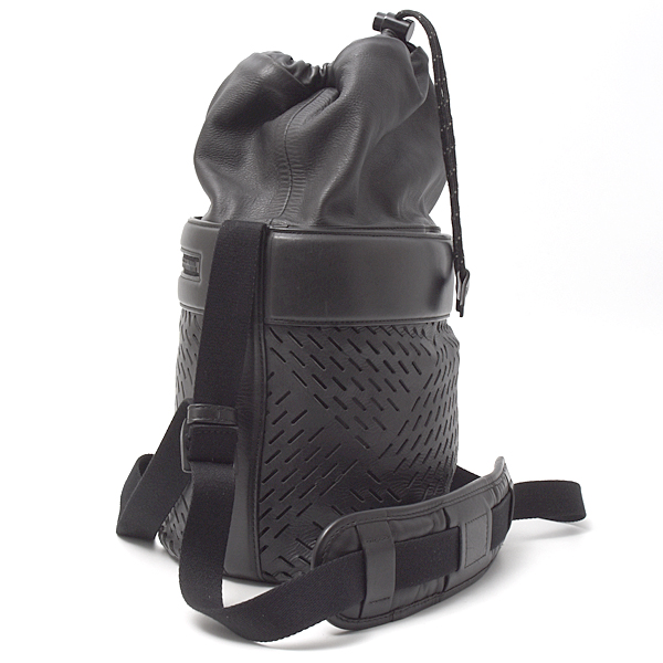 ボッテガヴェネタ メンズ バッグ 巾着型ショルダーバッグ インナーバッグ付き レザー ブラック BOTTEGA VENETA 中古