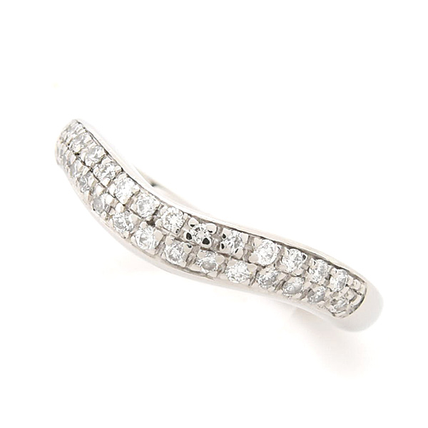 ブルガリ 指輪 レディース フェディ ダイヤ ウェディング リング 6号 プラチナ BVLGARI PT950 中古