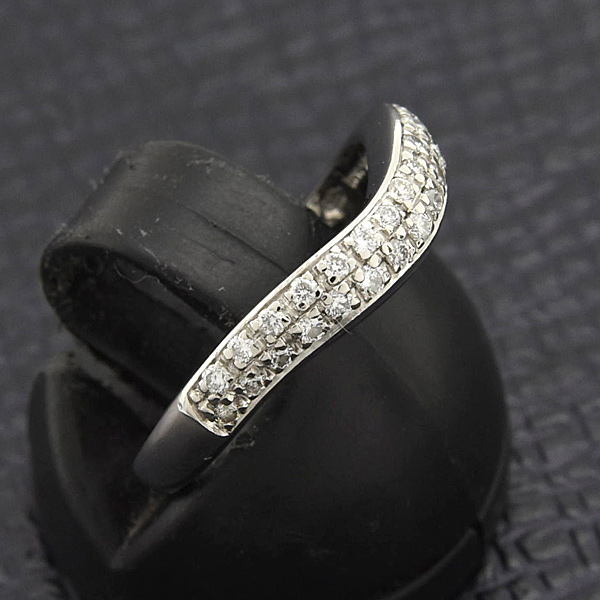 ブルガリ 指輪 レディース フェディ ダイヤ ウェディング リング 6号 プラチナ BVLGARI PT950 中古