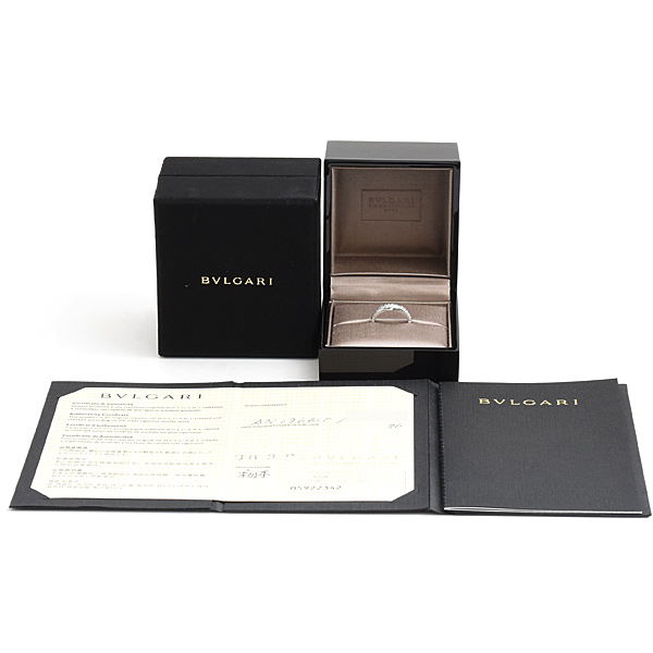 ブルガリ 指輪 レディース フェディ ダイヤ ウェディング リング 6号 プラチナ BVLGARI PT950 中古