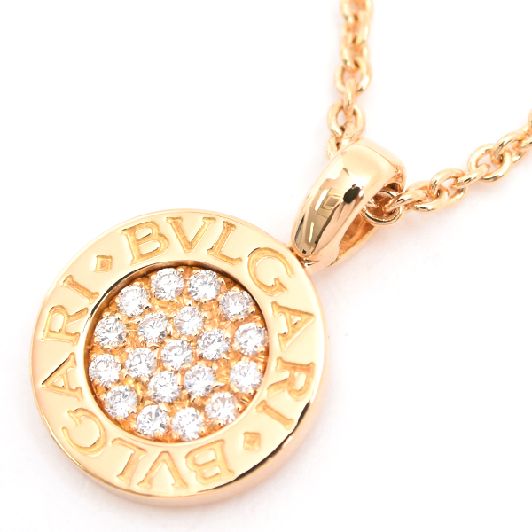 ブルガリ ネックレス レディース ブルガリブルガリ パヴェダイヤモンド ネックレス イエローゴールド BVLGARI 750YG 中古