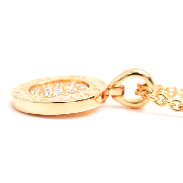 ブルガリ ネックレス レディース ブルガリブルガリ パヴェダイヤモンド ネックレス イエローゴールド BVLGARI 750YG 中古