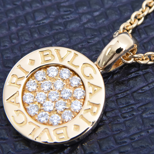 ブルガリ ネックレス レディース ブルガリブルガリ パヴェダイヤモンド ネックレス イエローゴールド BVLGARI 750YG 中古