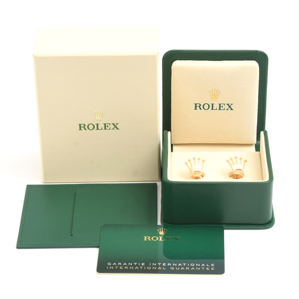 ロレックス カフス メンズ クラウン カフリンクス イエローゴールド ROLEX 750YG 中古