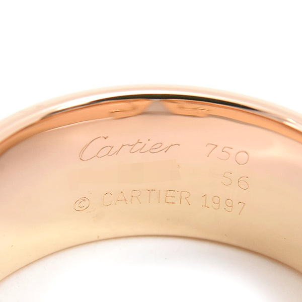 カルティエ 指輪 レディース メンズ 2C リング LM 56号 実寸16.5号 ゴールド Cartier 750YG×WG×PG 中古
