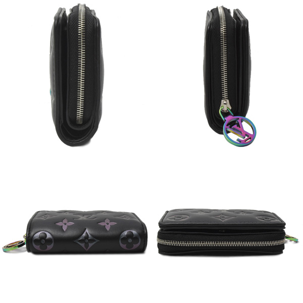 ルイヴィトン 財布 レディース ポルトフォイ ユルー ミニウォレット モノグラムアンプラント レインボーノワール Louis Vuitton M82767 中古