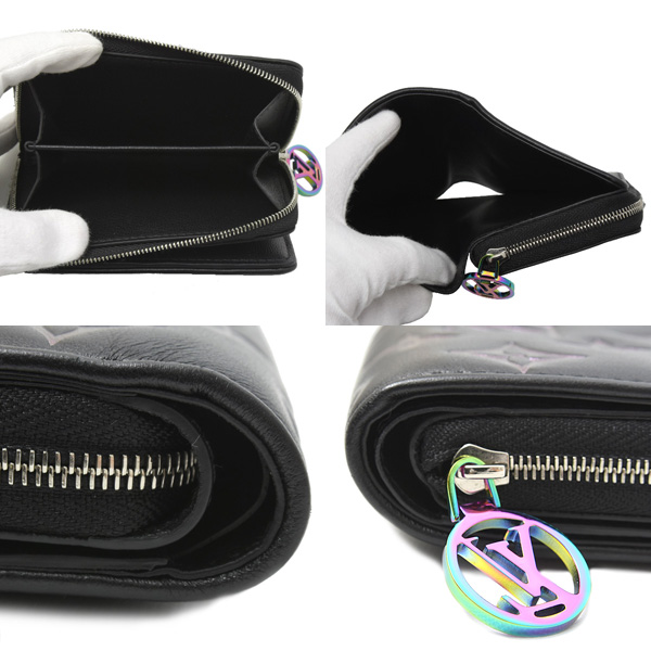 ルイヴィトン 財布 レディース ポルトフォイ ユルー ミニウォレット モノグラムアンプラント レインボーノワール Louis Vuitton M82767 中古
