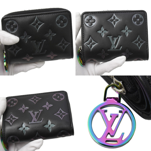 ルイヴィトン 財布 レディース ポルトフォイ ユルー ミニウォレット モノグラムアンプラント レインボーノワール Louis Vuitton M82767 中古
