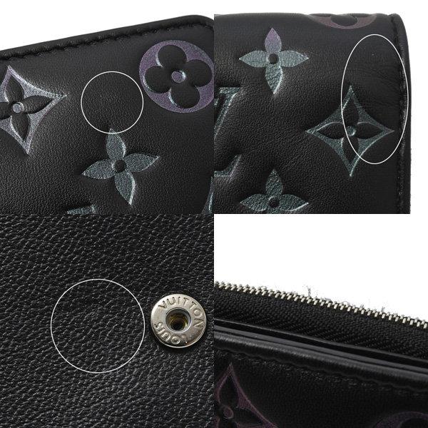 ルイヴィトン 財布 レディース ポルトフォイ ユルー ミニウォレット モノグラムアンプラント レインボーノワール Louis Vuitton M82767 中古