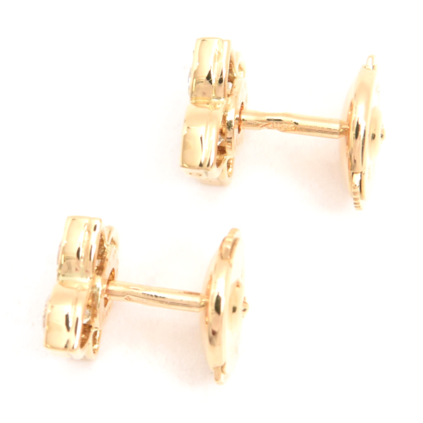 カルティエ ピアス レディース ヒンドゥ 4Pダイヤ ピアス イエローゴールド Cartier 750YG 中古
