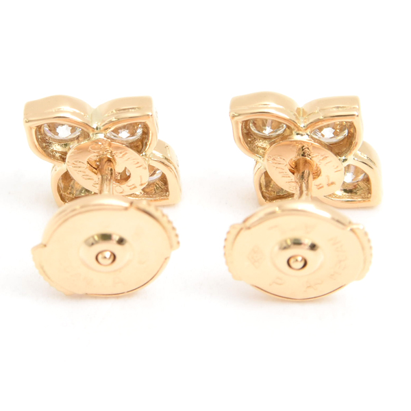 カルティエ ピアス レディース ヒンドゥ 4Pダイヤ ピアス イエローゴールド Cartier 750YG 中古