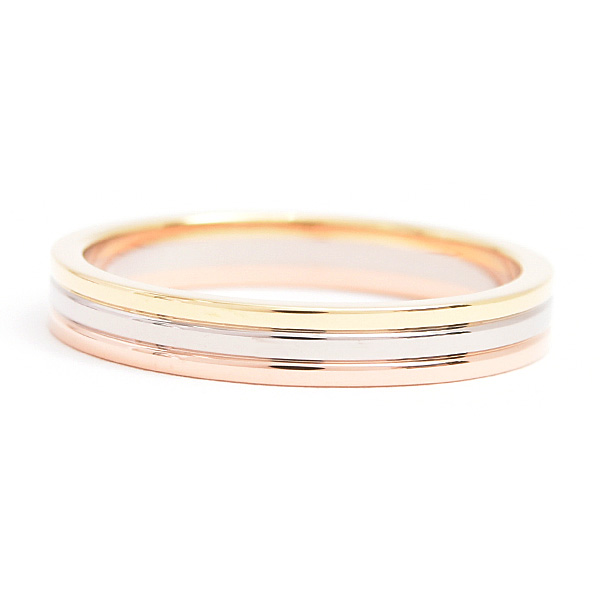 カルティエ 指輪 メンズ トリニティ ルイカルティエ ヴァンドーム ウェディング リング 60号 実寸19.5号 ゴールド Cartier 750YG×WG×PG 中古