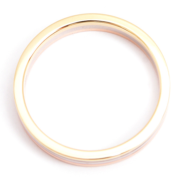 カルティエ 指輪 メンズ トリニティ ルイカルティエ ヴァンドーム ウェディング リング 60号 実寸19.5号 ゴールド Cartier 750YG×WG×PG 中古