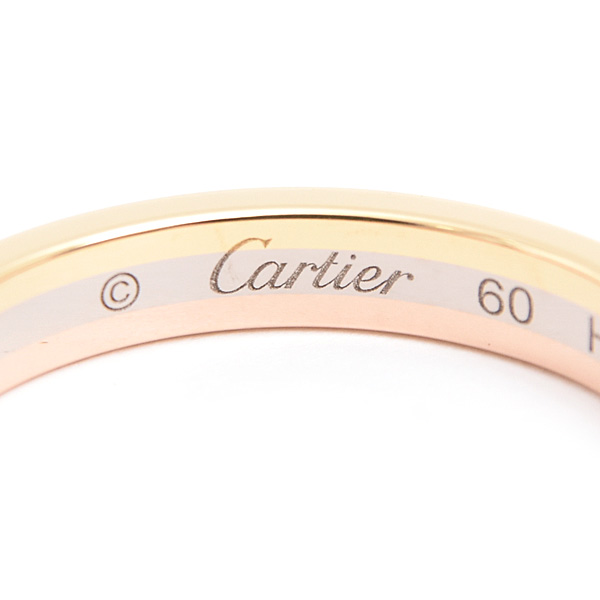 カルティエ 指輪 メンズ トリニティ ルイカルティエ ヴァンドーム ウェディング リング 60号 実寸19.5号 ゴールド Cartier 750YG×WG×PG 中古
