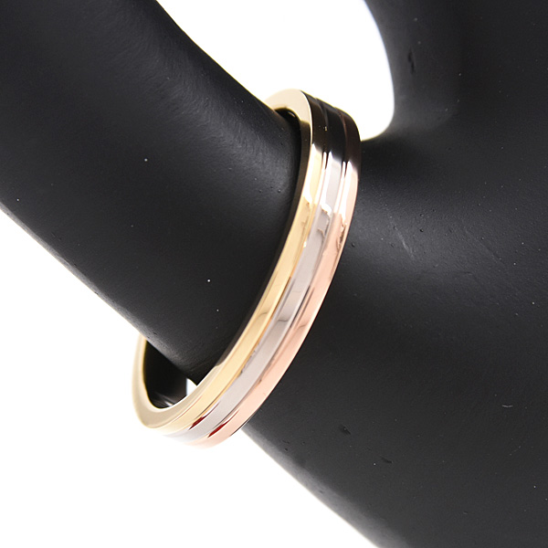 カルティエ 指輪 メンズ トリニティ ルイカルティエ ヴァンドーム ウェディング リング 60号 実寸19.5号 ゴールド Cartier 750YG×WG×PG 中古