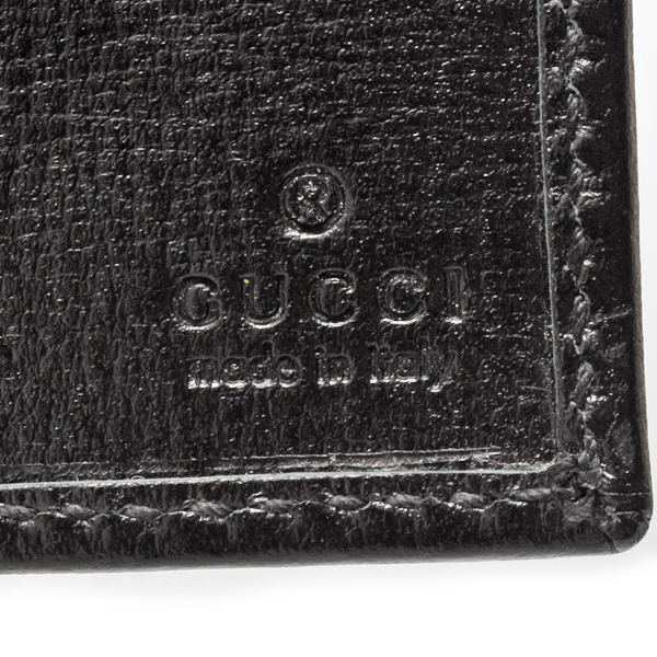 グッチ 財布 メンズ GGスプリーム マネークリップ式 二つ折り財布 カードケース PVC ブラック 700686 GUCCI 未使用展示品