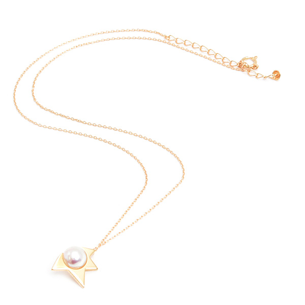 タサキ ネックレス レディース コメット プラス パール 7.6mm珠 イエローゴールド TASAKI 750YG 中古