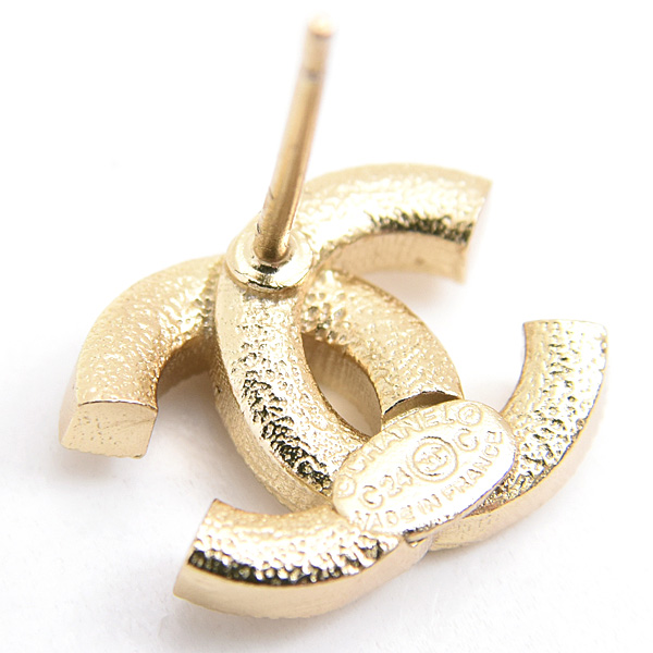 シャネル ピアス レディース ココマーク ラインストーン ゴールドカラー COCO CHANEL C24C GP 中古