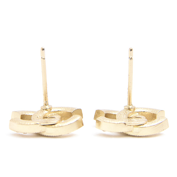 シャネル ピアス レディース ココマーク ラインストーン ゴールドカラー COCO CHANEL C24C GP 中古