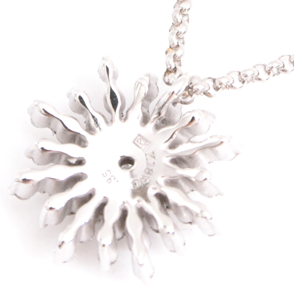 ラザール ネックレス レディース スターバースト ダイヤ ネックレス D0.35ct ホワイトゴールド LAZARE K18WG 中古