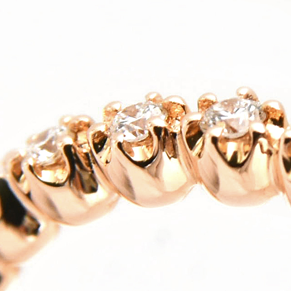 スタージュエリー 指輪 レディース 9Pダイヤ リング 12号 0.12ct ピンクゴールド K18PG STAR JEWELRY 中古