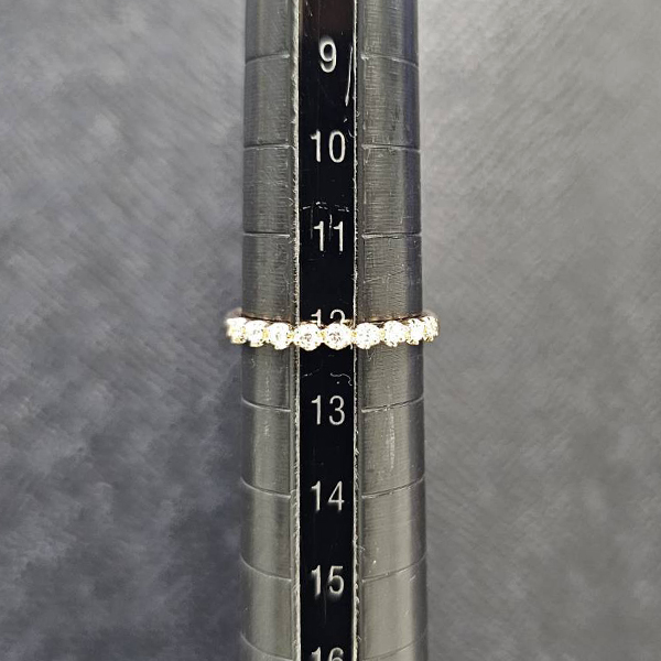 スタージュエリー 指輪 レディース 9Pダイヤ リング 12号 0.12ct ピンクゴールド K18PG STAR JEWELRY 中古