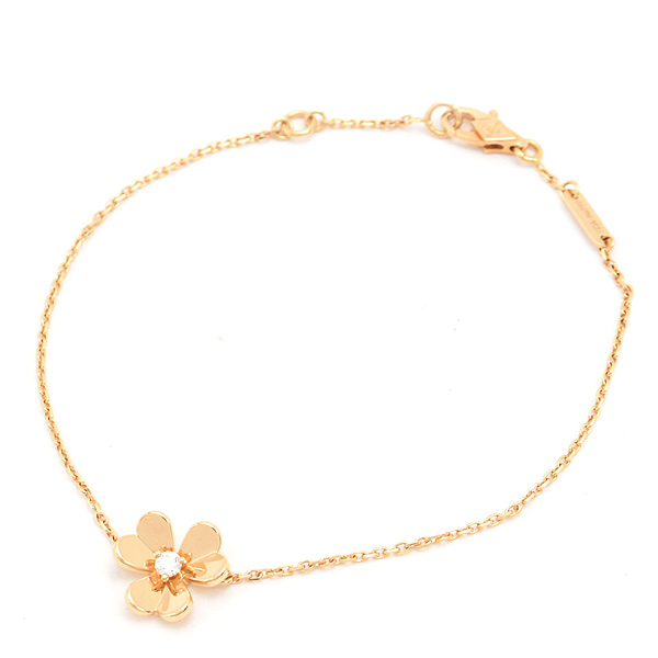ヴァンクリーフ&アーペル ブレスレット レディース フリヴォル 1Pダイヤ ピンクゴールド Van Cleef & Arpels 750PG 中古
