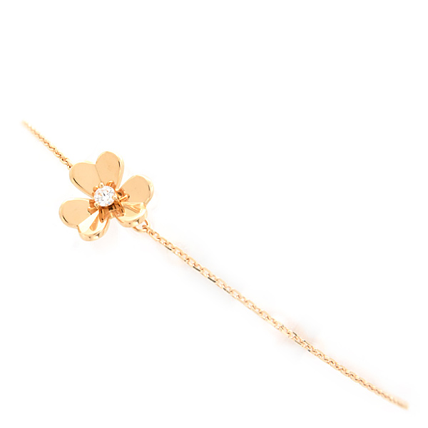 ヴァンクリーフ&アーペル ブレスレット レディース フリヴォル 1Pダイヤ ピンクゴールド Van Cleef & Arpels 750PG 中古