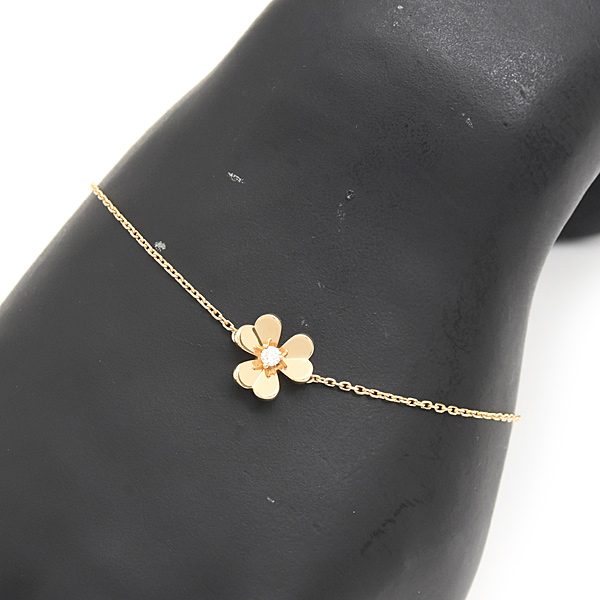 ヴァンクリーフ&アーペル ブレスレット レディース フリヴォル 1Pダイヤ ピンクゴールド Van Cleef & Arpels 750PG 中古
