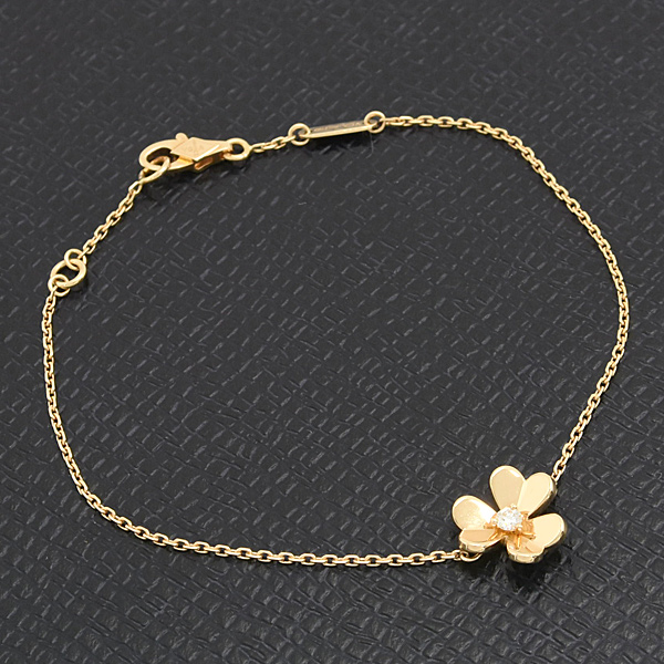 ヴァンクリーフ&アーペル ブレスレット レディース フリヴォル 1Pダイヤ ピンクゴールド Van Cleef & Arpels 750PG 中古