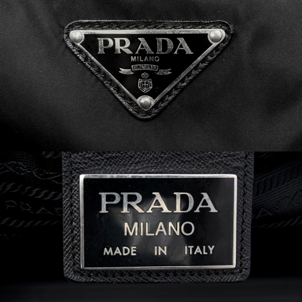 プラダ メンズ レディース ボストン キャリーバッグ 3WAY トライアングルロゴ ナイロン ブラック PRADA V155