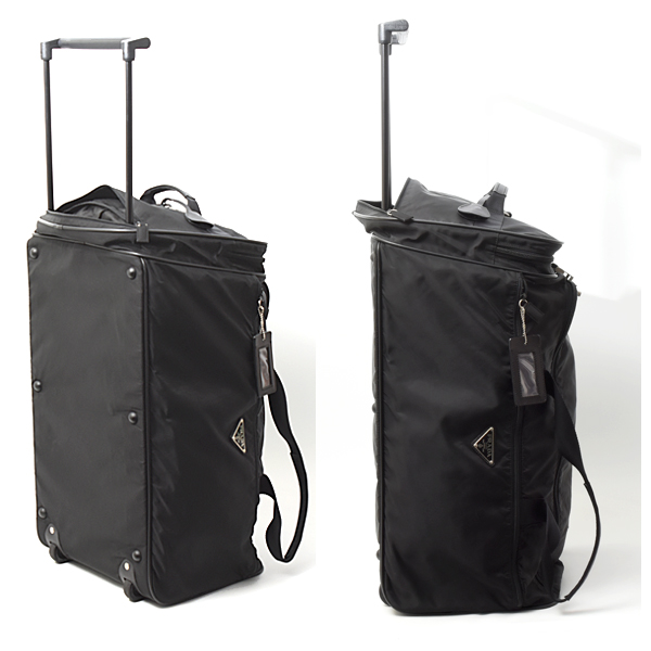 プラダ メンズ レディース ボストン キャリーバッグ 3WAY トライアングルロゴ ナイロン ブラック PRADA V155