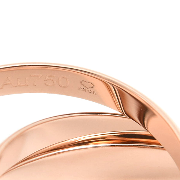 カルティエ 指輪 レディース トリニティ 3連 リング 2.6mm 53号 実寸13号 ピンクゴールド Cartier 750PG 中古