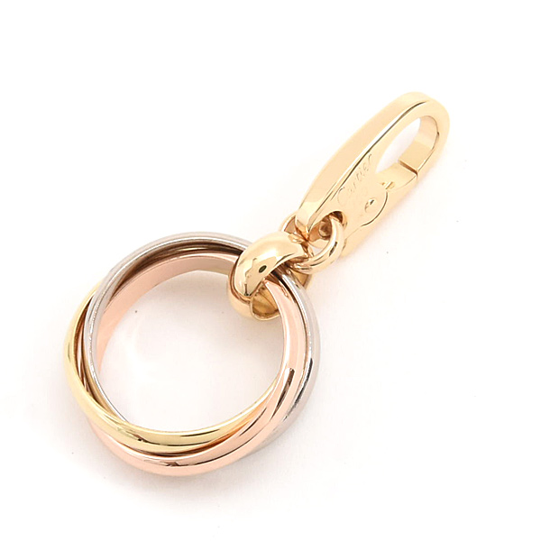 カルティエ チャーム レディース トリニティ ペンダント ゴールド Cartier 750YG×WG×PG 中古