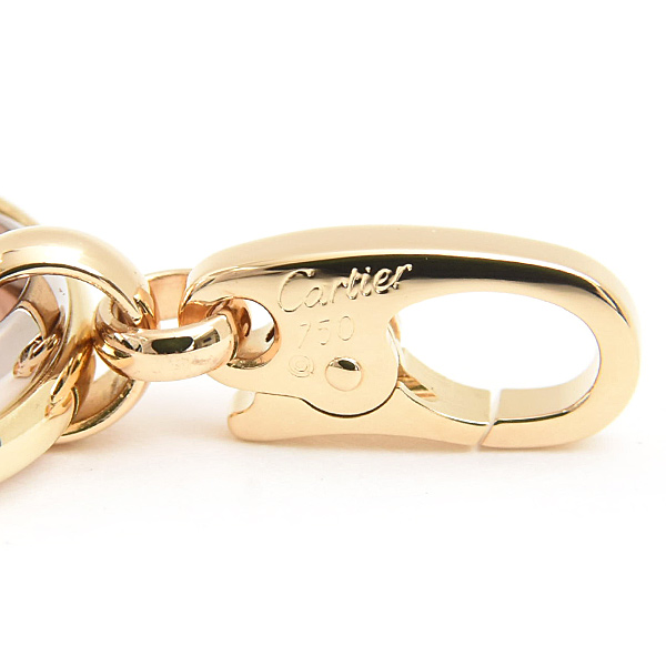 カルティエ チャーム レディース トリニティ ペンダント ゴールド Cartier 750YG×WG×PG 中古