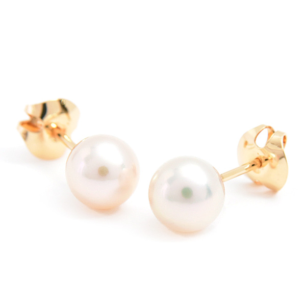ミキモト ピアス ピアス 1Pパール 7.0mm～7.1mm珠 イエローゴールド K18 MIKIMOTO 中古