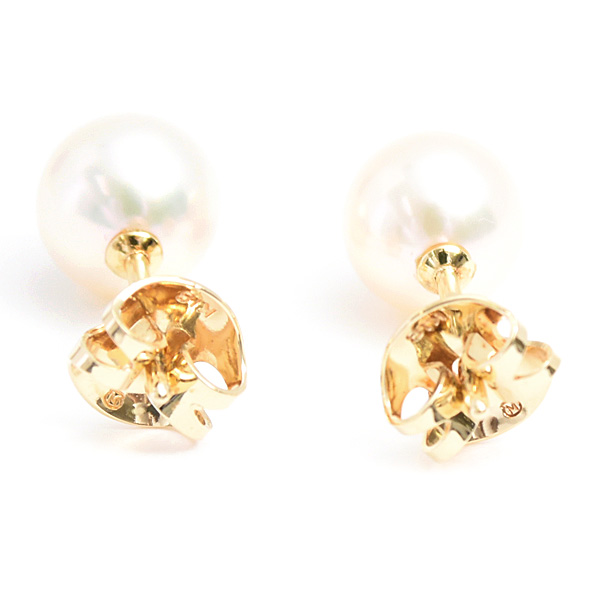 ミキモト ピアス ピアス 1Pパール 7.0mm～7.1mm珠 イエローゴールド K18 MIKIMOTO 中古