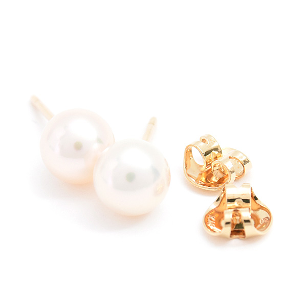 ミキモト ピアス ピアス 1Pパール 7.0mm～7.1mm珠 イエローゴールド K18 MIKIMOTO 中古