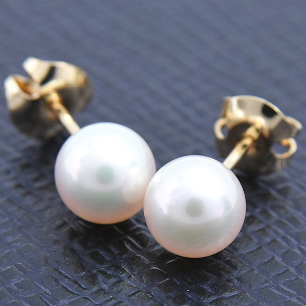 ミキモト ピアス ピアス 1Pパール 7.0mm～7.1mm珠 イエローゴールド K18 MIKIMOTO 中古