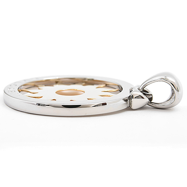 ブルガリ ペンダント メンズ トンドサン トップ ラージ チャーム SS×750YG ステンレス イエローゴールド BVLGARI 中古