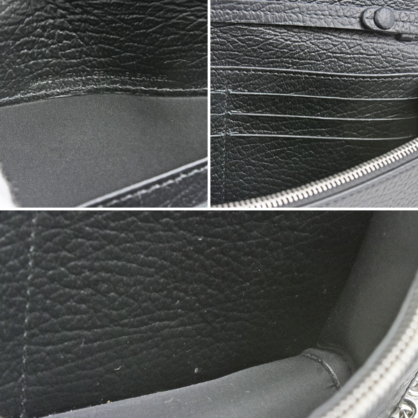 メゾンマルジェラ バッグ レディース 4ステッチ チェーン ウォレット ショルダー 財布 カーフ ブラック Maison Margiela SA3U10008 中古