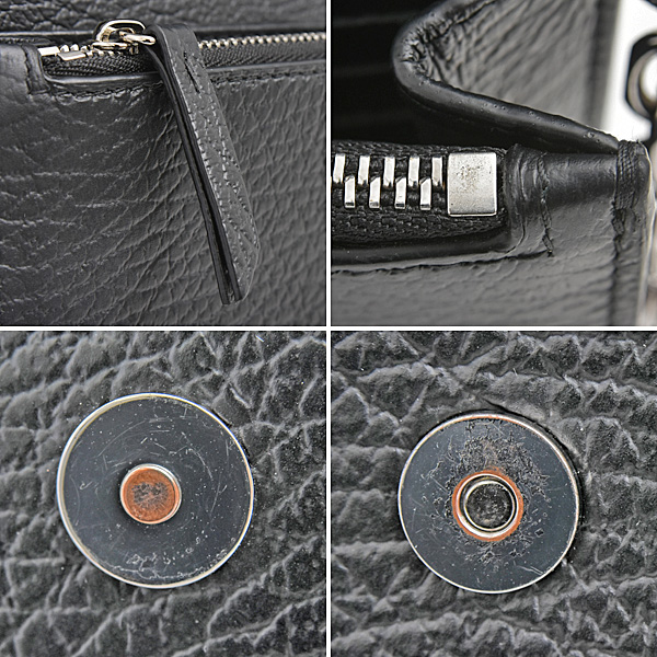 メゾンマルジェラ バッグ レディース 4ステッチ チェーン ウォレット ショルダー 財布 カーフ ブラック Maison Margiela SA3U10008 中古