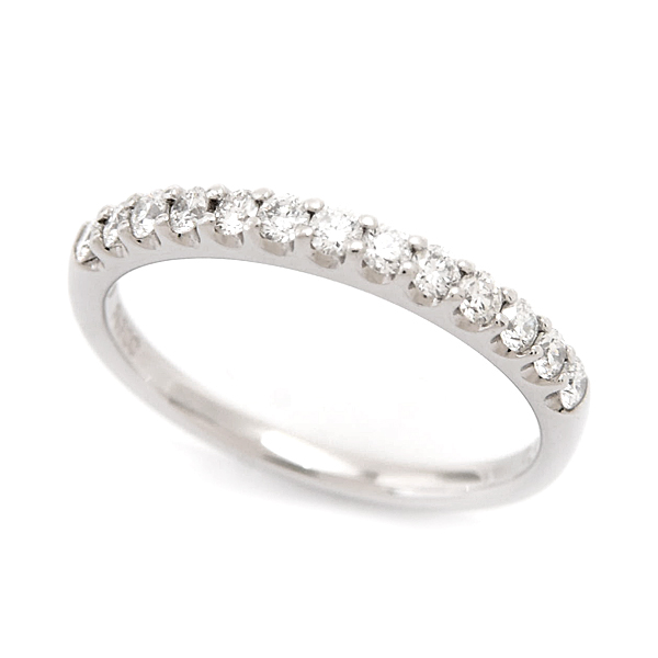 ヴァンドーム青山 指輪 レディース 13Pダイヤ ハーフエタニティ リング 5号 0.23ct プラチナ VENDOME AOYAMA PT900 中古