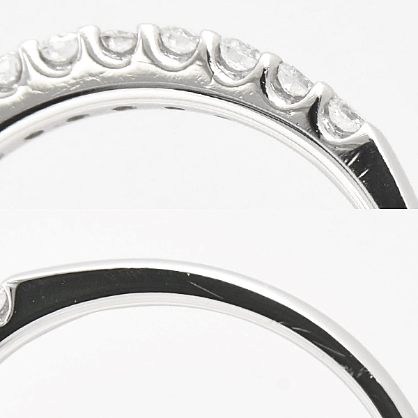 ヴァンドーム青山 指輪 レディース 13Pダイヤ ハーフエタニティ リング 5号 0.23ct プラチナ VENDOME AOYAMA PT900 中古