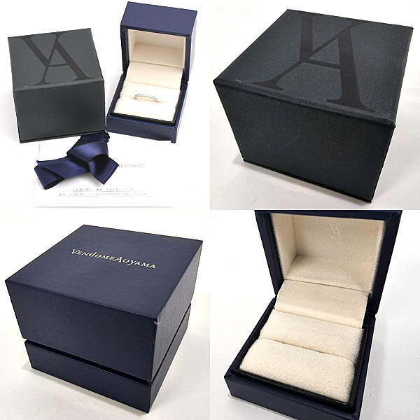 ヴァンドーム青山 指輪 レディース 13Pダイヤ ハーフエタニティ リング 5号 0.23ct プラチナ VENDOME AOYAMA PT900 中古