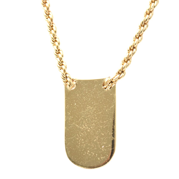 クリスチャンディオール ネックレス レディース プレートチェーンペンダント GP ゴールド×シルバー Christian Dior 中古