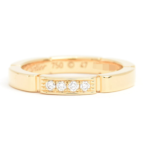 カルティエ 指輪 レディース マイヨンパンテール 4Pダイヤ リング 47号 実寸7号 イエローゴールド Cartier 750YG 中古