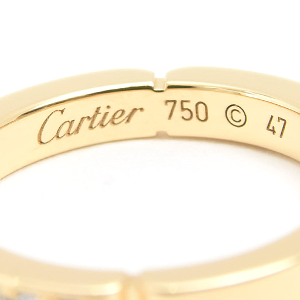 カルティエ 指輪 レディース マイヨンパンテール 4Pダイヤ リング 47号 実寸7号 イエローゴールド Cartier 750YG 中古