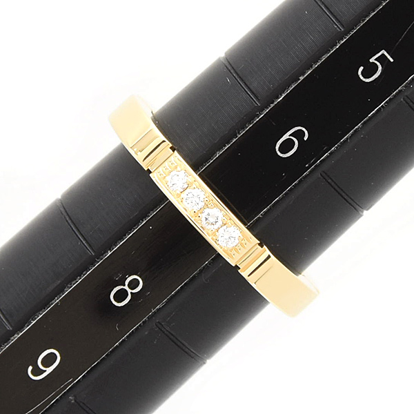 カルティエ 指輪 レディース マイヨンパンテール 4Pダイヤ リング 47号 実寸7号 イエローゴールド Cartier 750YG 中古
